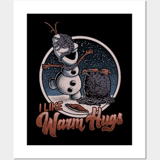 Alien Hugs - Funny Snowman Parody Posters and Art